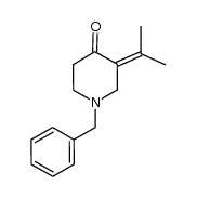 1-benzyl-3-(propan-2-ylidene)piperidin-4-one结构式