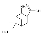 (1R,2R,3S,5R)-2-Amino-6,6-dimethylbicyclo[3.1.1]heptan-3-carboxylic acid hydrochloride结构式