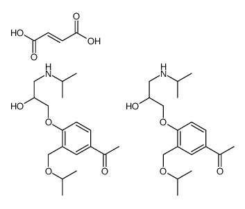 (E)-but-2-enedioic acid,1-[4-[2-hydroxy-3-(propan-2-ylamino)propoxy]-3-(propan-2-yloxymethyl)phenyl]ethanone结构式
