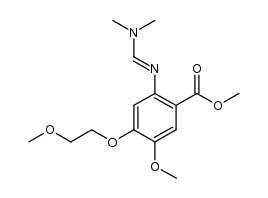 2-(dimethylamino-methyleneamino)-5-methoxy-4-(2-methoxy-ethoxy)-benzoic acid methyl ester结构式