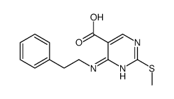 2-methylsulfanyl-4-(2-phenylethylamino)pyrimidine-5-carboxylic acid结构式