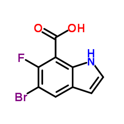 5-Bromo-6-fluoro-1H-indole-7-carboxylic acid Structure