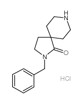 2,8-Diazaspiro[4.5]decan-1-one, 2-(phenylmethyl)-, hydrochloride (1:1) Structure