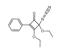 4-azido-3,4-diethoxy-2-phenylcyclobut-2-enone Structure