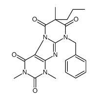 Pyrimido[2,1-f]purine-2,4,6,8(1H,3H,7H,9H)-tetrone,1,3,7-trimethyl-9-(phenylmethyl)-7-propyl- Structure