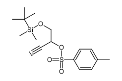 3-(tert-Butyldimethylsilyloxy)-2-hydroxy-2-O-tosyl-propanenitrile结构式