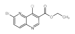 Ethyl 6-bromo-4-chloro-1,5-naphthyridine-3-carboxylate structure