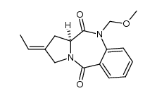 (11aS)(E)-2-ethylidene-2,3,5,10,11,11a-hexahydro-10-methoxymethyl-5,11-dioxo-1H-pyrrolo<2,1-c><1,4>benzodiazepine结构式