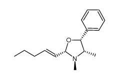 (2S,4S,5R)-3,4-dimethyl-2-((E)-pent-1-en-1-yl)-5-phenyloxazolidine Structure