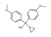 cyclopropyl[bis(4-methoxyphenyl)]methanol结构式