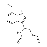 7-ethyl-β-(formylamino)-1H-indole-3-ethanol formate结构式