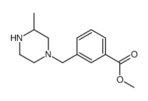3-((3-甲基哌嗪-1-基)甲基)苯甲酸甲酯结构式