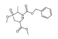 3-[(1-Benzyloxycarbonylamino-ethyl)-methoxy-phosphinoyl]-2-methyl-propionic acid methyl ester Structure