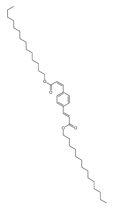 tetradecyl 3-[4-(3-oxo-3-tetradecoxyprop-1-enyl)phenyl]prop-2-enoate结构式