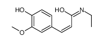 N-ethyl-3-(4-hydroxy-3-methoxyphenyl)prop-2-enamide结构式