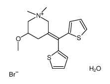 3-(dithiophen-2-ylmethylidene)-5-methoxy-1,1-dimethylpiperidin-1-ium,bromide,hydrate结构式