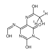 5-Acetyl-d3-amino-6-formylamino-3-methyluracil结构式