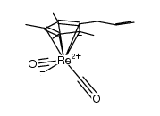 [trans-(η5-(propenyl)-tetramethylcyclopentadienyl)Re(CO)2(I)(H)]结构式