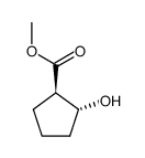 Cyclopentanecarboxylic acid, 2-hydroxy-, methyl ester, (1R,2R)- (9CI) Structure