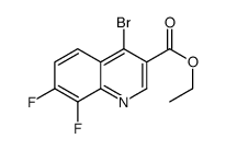 4-Bromo-7,8-difluoroquinoline-3-carboxylic acid ethyl ester structure