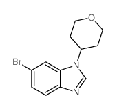 6-BROMO-1-(TETRAHYDRO-2H-PYRAN-4-YL)-1H-BENZO[D]IMIDAZOLE structure