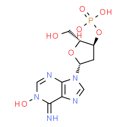 2'-deoxyadenosine N-1-oxide 3'-monophosphate结构式
