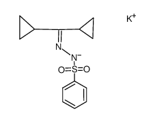 potassium 2-(dicyclopropylmethylene)-1-(phenylsulfonyl)hydrazin-1-ide结构式