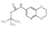 tert-Butyl (2,3-dihydro-[1,4]dioxino-[2,3-b]pyridin-7-yl)carbamate structure