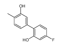 5-(4-fluoro-2-hydroxyphenyl)-2-methylphenol结构式