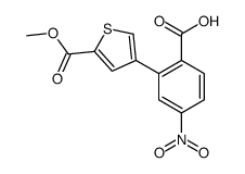 2-(5-methoxycarbonylthiophen-3-yl)-4-nitrobenzoic acid Structure