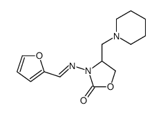 3-[(E)-furan-2-ylmethylideneamino]-4-(piperidin-1-ylmethyl)-1,3-oxazolidin-2-one结构式