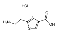 2-(aminoethyl)thiazole-4-carboxylic acid hydrochloride Structure