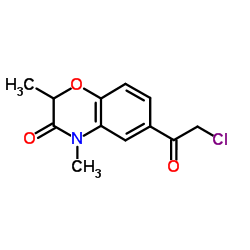 6-(Chloroacetyl)-2,4-dimethyl-2H-1,4-benzoxazin-3(4H)-one结构式