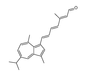 7-<1-<3,8-dimethyl-5-(1-methylethyl)azulenyl>>-3-methyl-2,4,6-heptatrienal Structure