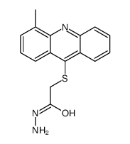 2-(4-methylacridin-9-yl)sulfanylacetohydrazide结构式