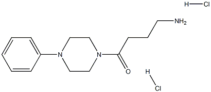 4-amino-1-(4-phenylpiperazin-1-yl)butan-1-one dihydrochloride structure