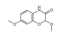 2,7-Dimethoxy-2H-1,4-benzoxazin-3(4H)-one结构式