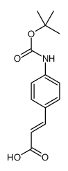 3-[4-[(2-methylpropan-2-yl)oxycarbonylamino]phenyl]prop-2-enoic acid Structure