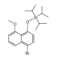 (4-bromo-8-Methoxynaphthalen-1-yloxy)triisopropylsilane结构式