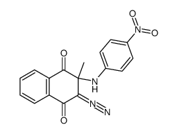 3-diazo-2,3-dihydro-2-methyl-2-(4-nitroanilino)-1,4-naphthoquinone结构式