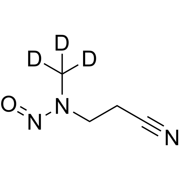 3-(Methyl-nitrosoamino)propionitrile-d3结构式