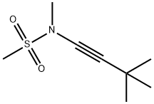 N-(3,3-二甲基-1-炔-1-基)-N-甲基甲磺酰胺结构式