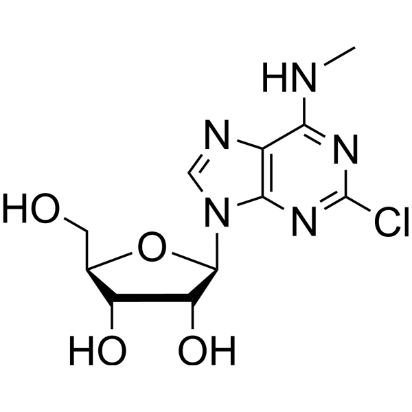 2-Chloro-N6-methyladenosine Structure