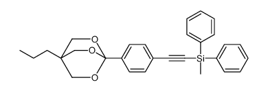 methyl-diphenyl-[2-[4-(1-propyl-3,5,8-trioxabicyclo[2.2.2]octan-4-yl)phenyl]ethynyl]silane Structure