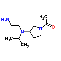 1-{3-[(2-Aminoethyl)(isopropyl)amino]-1-pyrrolidinyl}ethanone Structure