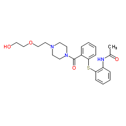 N-(2-{[2-({4-[2-(2-Hydroxyethoxy)ethyl]-1-piperazinyl}carbonyl)phenyl]sulfanyl}phenyl)acetamide结构式
