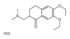 2-[(dimethylamino)methyl]-6,7-diethoxy-3,4-dihydro-2H-naphthalen-1-one,hydrochloride结构式