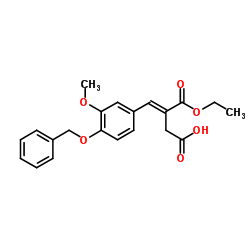 (3E)-4-[4-(Benzyloxy)-3-methoxyphenyl]-3-(ethoxycarbonyl)-3-butenoic acid Structure