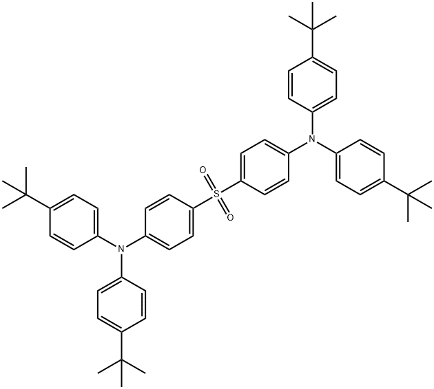 bis4-[bis(4-tert-butylphenyl)amine]phenyl sulfone结构式