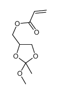 (2-methoxy-2-methyl-1,3-dioxolan-4-yl)methyl prop-2-enoate结构式